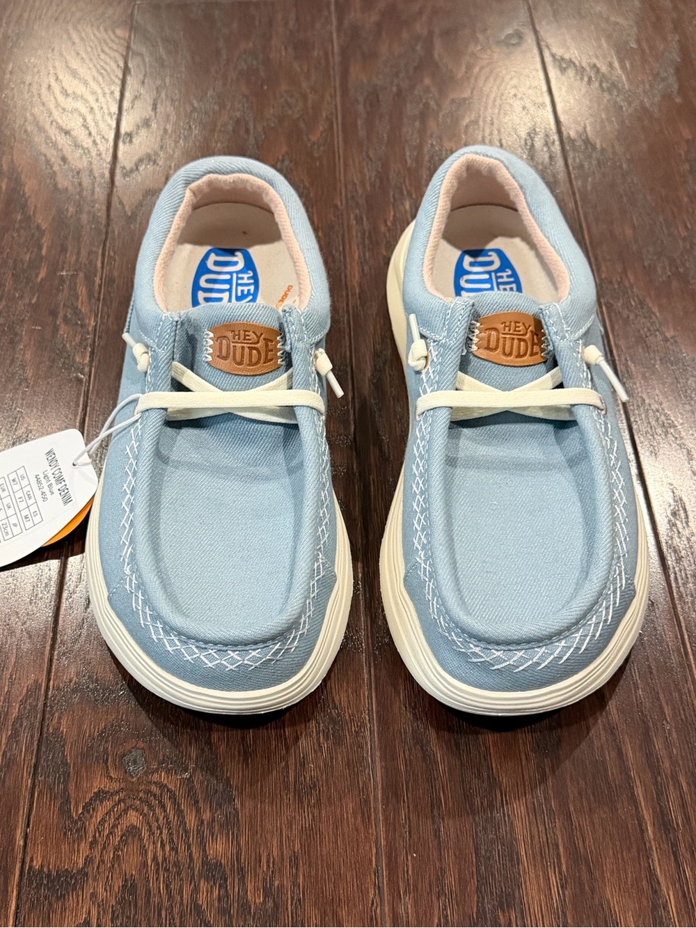 Hey Dude Women Wendy Boho Light Denim Size 7 NEW